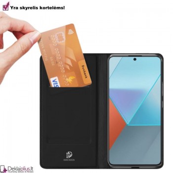 Dux Ducis Skin Pro dirbtinės odos dėklas - juodas (Xiaomi Redmi Note 13 5G) Dux Ducis Skin Pro dirbtinės odos dėklas - juodas (Xiaomi Redmi Note 13 5G)